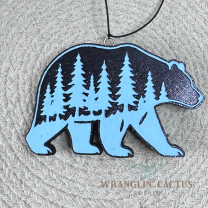 Bear with Pine Trees Freshie Mold