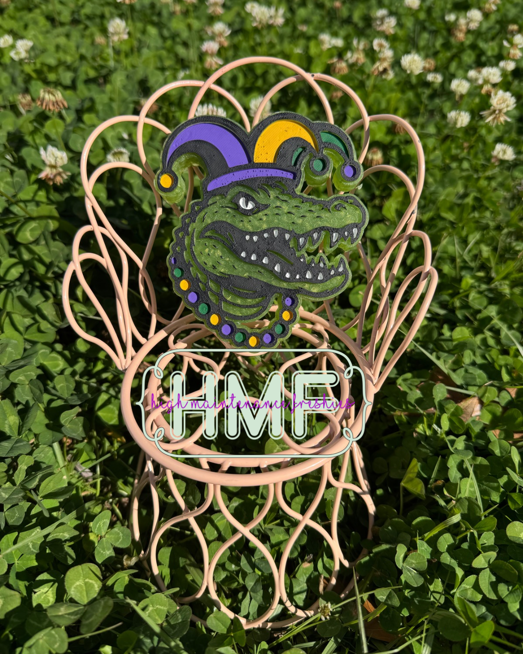 Mardi Gras Gator Head Freshie Mold