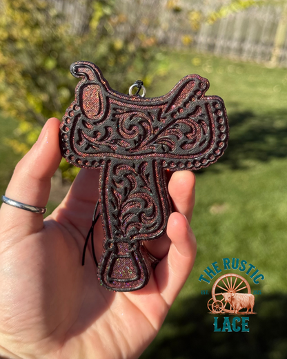 Tooled and Jeweled Saddle Freshie Mold