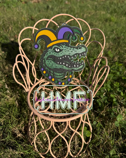 Mardi Gras Gator Head Freshie Mold