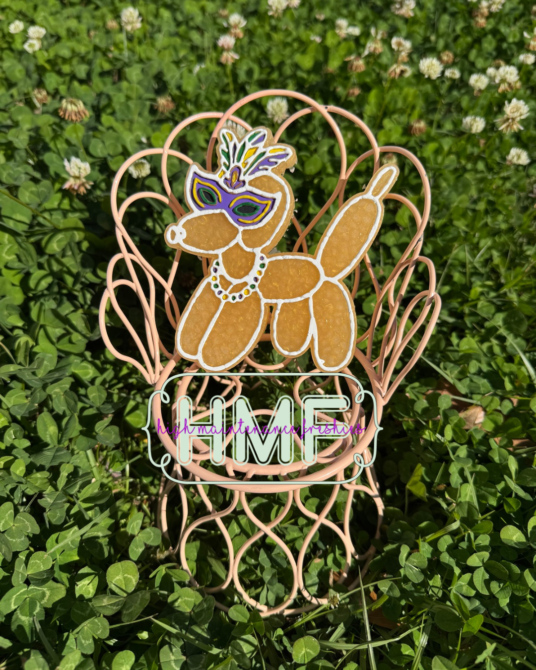 Mardi Gras Balloon Dog Freshie Mold