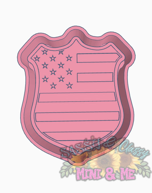 Flag Badge Freshie Mold