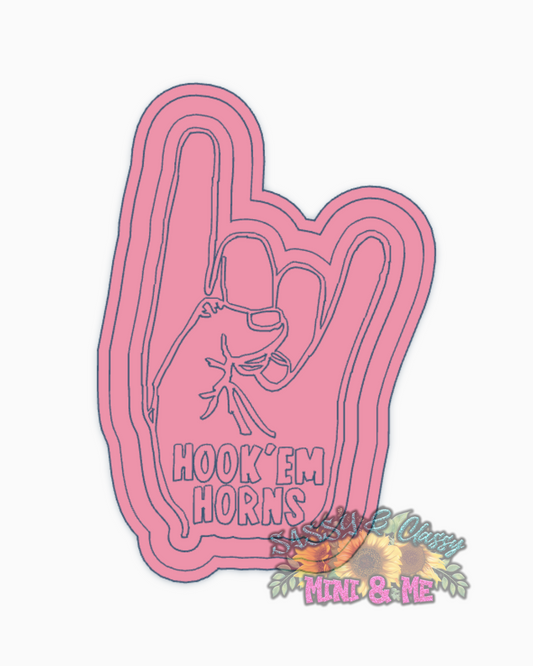 Hook Em Horns Freshie Mold