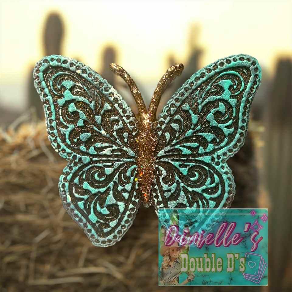 Tooled and Jeweled Butterfly Freshie Mold