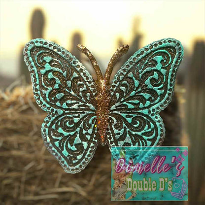 Tooled and Jeweled Butterfly Freshie Mold