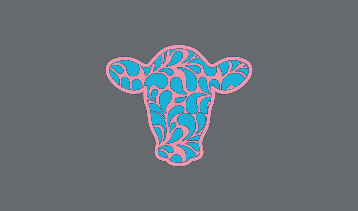 Cow Head Insert STL ***digital file, not a mold***