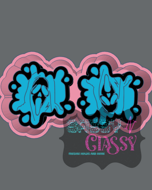 Ghost Face Splatter Vent Freshie Mold